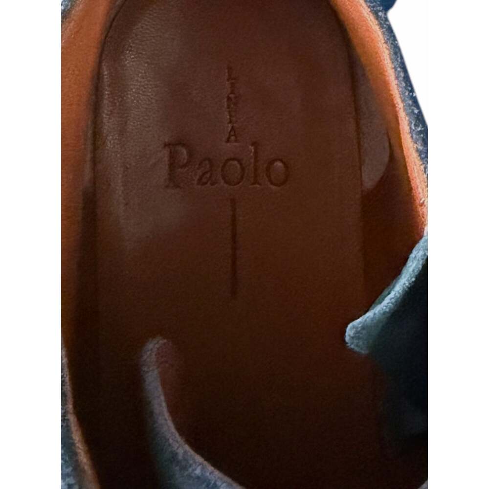 Linea Paolo Felicia Womens 8.5M Blue Camo Sneaker Suede Wedge Heel Ankle Bootie - Picture 5 of 7